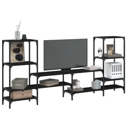 TV ormarić crni 206,5 x 28,5 x 95 cm od konstruiranog drva