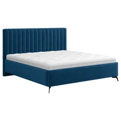 Hom`in OBLAZINJENA POSTELJA 180 cm x 200 cm , tekstil temno modra