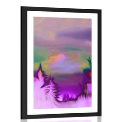 Plakat s paspartujem skrivnostni obrisi gozda - 20x30 no frame