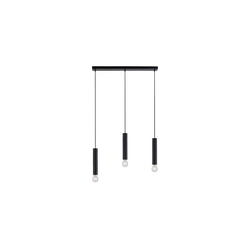 Leuchten Direkt 15618-18 - Luster na sajli BRUNA 3xE27/60W/230V crna