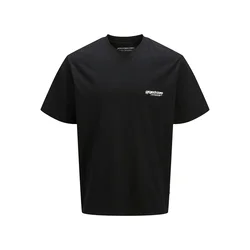 JACK & JONES Majica JCOUNION črna/bela
