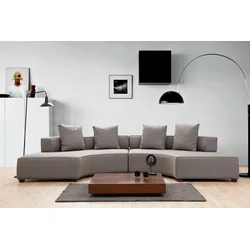 Atelier del Sofa Ugaona garnitura Gondol 105x70x360cm Siva