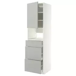 METOD / MAXIMERA Visoki element za ugradne uređaje, bela/Havstorp svetlosiva, 60x60x220 cm