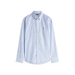 TOMMY HILFIGER Srajca Flex mornarska/svetlo modra/bela