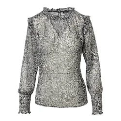 KOROSHI Bluza črna/off-bela