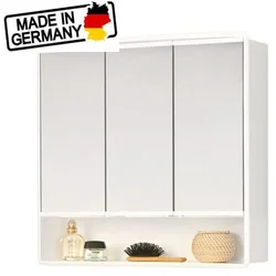 shumee Kopalniška omarica z ogledalom lymo 58x49x14,7 bela