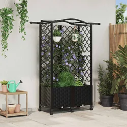 Povišeni krevet s mrežom i krovom Crna 122 x 40 x 144 cm PP