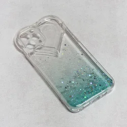 Torbica Heart Glitter za iPhone 12 Pro 6.1 mint