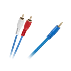 slomart Avdio kabel JACK 3,5 mm na 2x RCA, 5 m (modra)