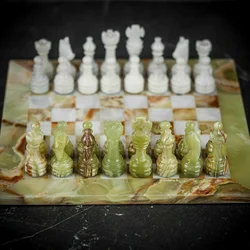 Šah Set Marble Whyte & Onyx 30 x 30 cm