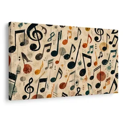 Slika vintage notna simfonija - 150x100