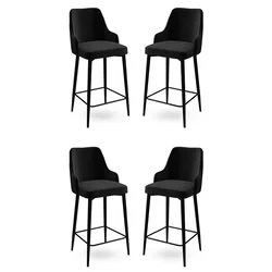 Hanah Home Set 4 barske stolice Enox Crni