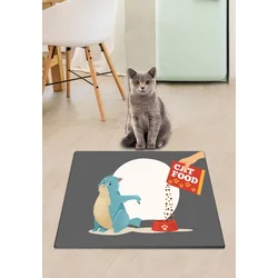 Conceptum Hypnose Prostirka za mačke Cats Food, 40x60 cm, Siva