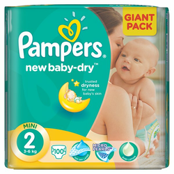 Pampers pelene New Baby 2 Mini, Giant Pack, 100 kom