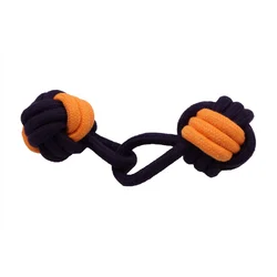 shumee Bubu Pets | Pasja igračka vrv, dve pleteni kroglici, oranžna neon, 22 cm - Pasja igračka vrv, dve pleteni kroglici, oranžna neon, 22 cm