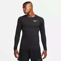 Nike M NP TOP WARM LS CREW, muška majica dug rukav za fitnes, crna DQ5448