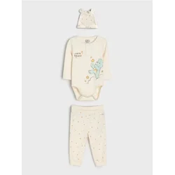 Sinsay - Pamučni pleteni komplet sa printom Care Bears - krem