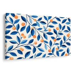 Slika modri listi in oranžni plodovi - 90x60