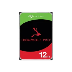 SEAGATE IronWolf Pro Enterprise NAS HDD 12 TB, 7200 rpm, 6 Gb/s SATA, 256 MB predpomnilnik, 8,9 cm (3,5), zanesljiv trdi disk visoke zmogljivosti za 24x7 delovanje v NAS in RAID ter za namestitev v rackmount sisteme; črn (BLK).