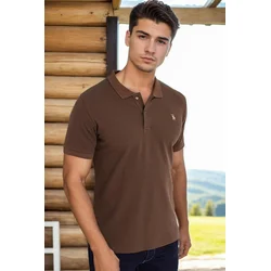 T8561 DEWBERRY MENS TSHIRT-LIGHT BROWN