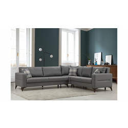 ATELIER DEL SOFA Ugaona garnitura Kristal 3+Corner+2 Dark Grey