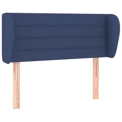 Vidaxl Vzglavje z ušesi modro 93x23x78/88 cm blago