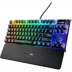 Tipkovnica STEELSERIES Apex 7, RGB, mehanska, Blue switch, US layout, USB, črna