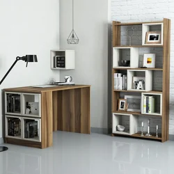 Hanah Home Set za radnu sobu Box, 3 komada, Orah-beli