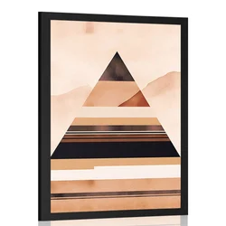Plakat abstraktne oblike piramida - 20x30 white