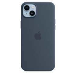 iPhone 14 Plus Silicone Case sa MagSafe-om - Storm Blue