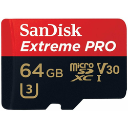 SanDisk 64GB Extreme Pro Micro SDXC Class10 U3 V30 UHS-1 spominska kartica