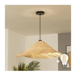 Brilagi - LED luster na sajli CERIA BOHO 1xE27/40W/230V prečnik 70 cm ratan