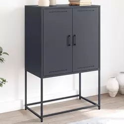 Visoka komoda antracit 68,5x38,5x107 cm čelična