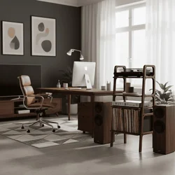 Hanah Home stalak za gramofon CPT4847-50, 50 cm, orah