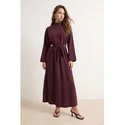 Trendyol Modest Ženska haljina Tctss26Eb00175, Bordo