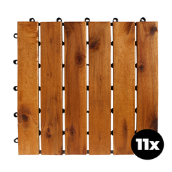 Linder Exclusiv Linder Exclusiv Akacijeve terasne ploščice 30x30 cm 11 kosov, (21218415)