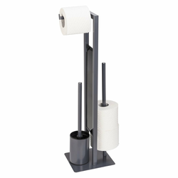 WENKO 25552100 - WC četka RIVALTA 18x70 cm siva/crna