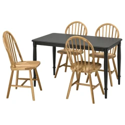 DANDERYD / SKOGSTA Sto i 4 stolice, crna/bagrem, 130 cm