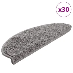 Prostirke za stepenice 30 kom 65x21x4 cm sive poluokrugle velike