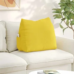 Jastuk za leđa Svijetlo žuta 60 x 20 x 50 cm tkanina