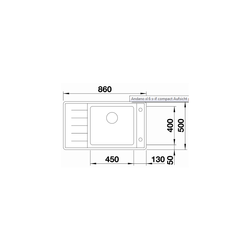 Blanco sudopera Andano  6 S lF Companct 523001