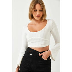 Bianco Lucci Womens Crop Blouse