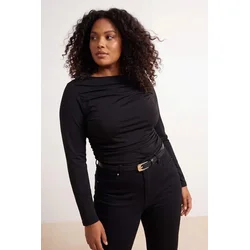 Trendyol Curve Ženska bluza Tbbss26Af00125, Crna
