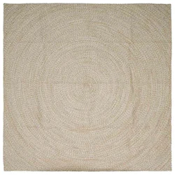 Tepisi za područja Prirodna i bijela 300 x 300 cm Juta