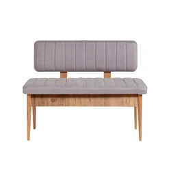 Hanah Home Trpezarijska klupa Vina Bank 110x85x40cm Bež-Lavanda