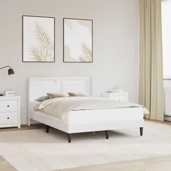 Krevetna konstrukcija Bijela 120 x 190 cm Umjetna koža