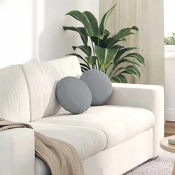 Jastučići za sjedenje 2 pcs Svijetlo siva O30 x 13 cm tkanina
