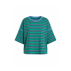 Imily Bela Majica T-Shirts modra/zelena