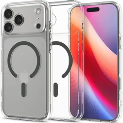 Spigen Ultra Hybrid s MagSafeom za Apple iPhone 17 Pro Clear Graphite ACS10347