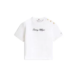 TOMMY HILFIGER Majica črna/bela